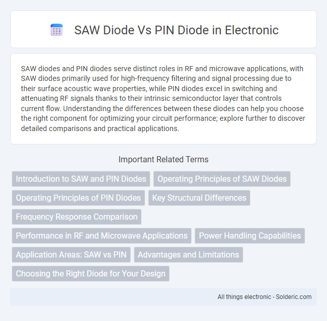 PIN diode vs SAW diode - What is the difference?