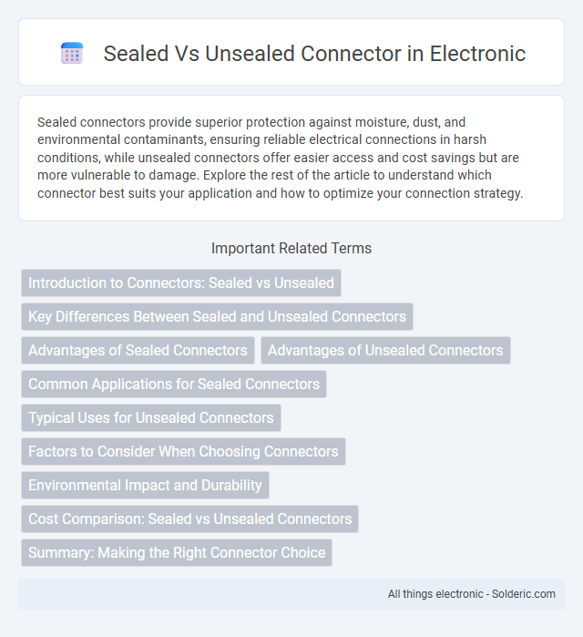 Connector: Sealed vs Unsealed - What is the difference?