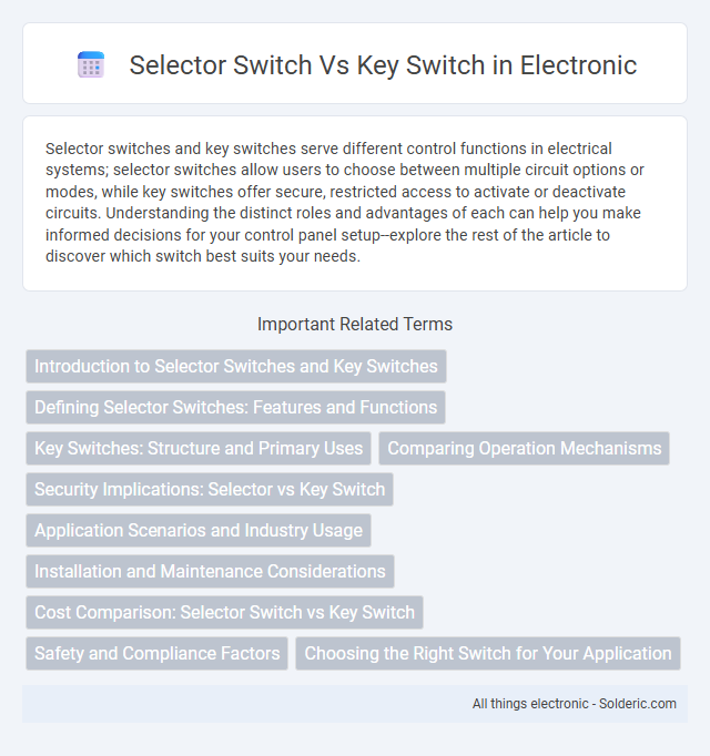 Key Switch vs Selector Switch - What is the difference?
