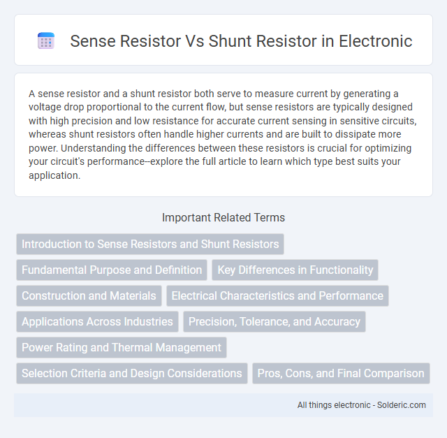 Shunt Resistor vs Sense Resistor - What is the difference?