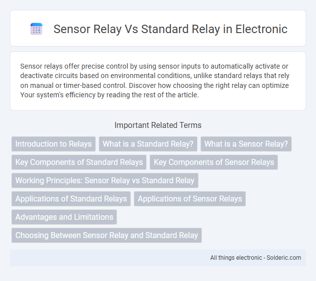 Sensor Relay vs Standard Relay - What is the difference?