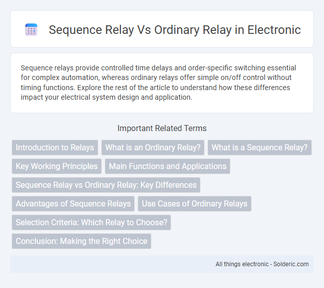 Ordinary Relay vs Sequence Relay - What is the difference?