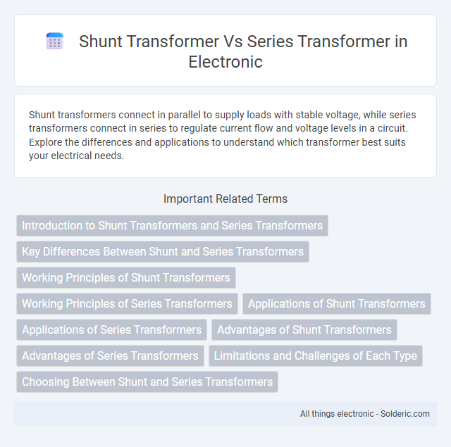 Series Transformer vs Shunt Transformer - What is the difference?