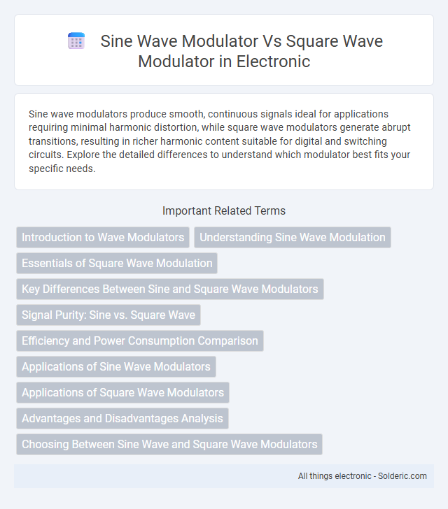 Square Wave Modulator vs Sine Wave Modulator - What is the difference?