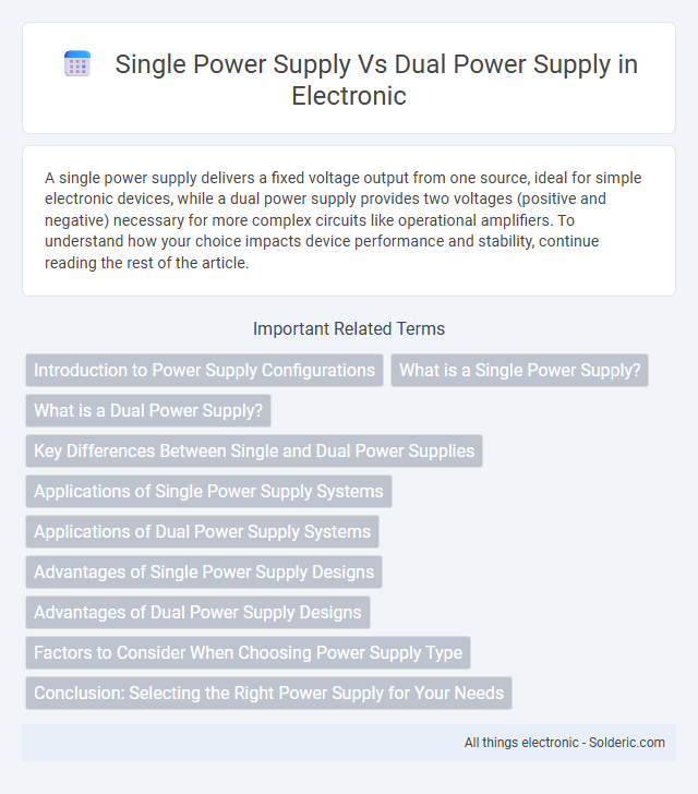 Dual Power Supply vs Single Power Supply - What is the difference?