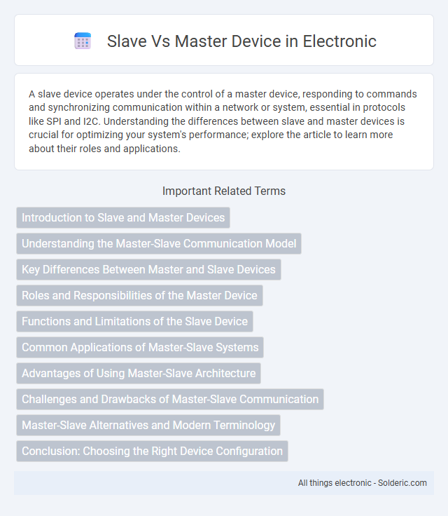 Master vs Slave device - What is the difference?