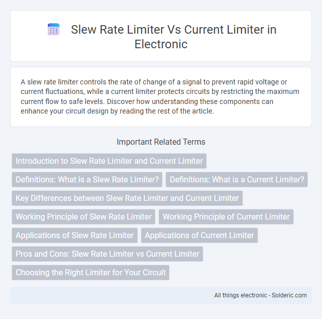 Current Limiter vs Slew Rate Limiter - What is the difference?