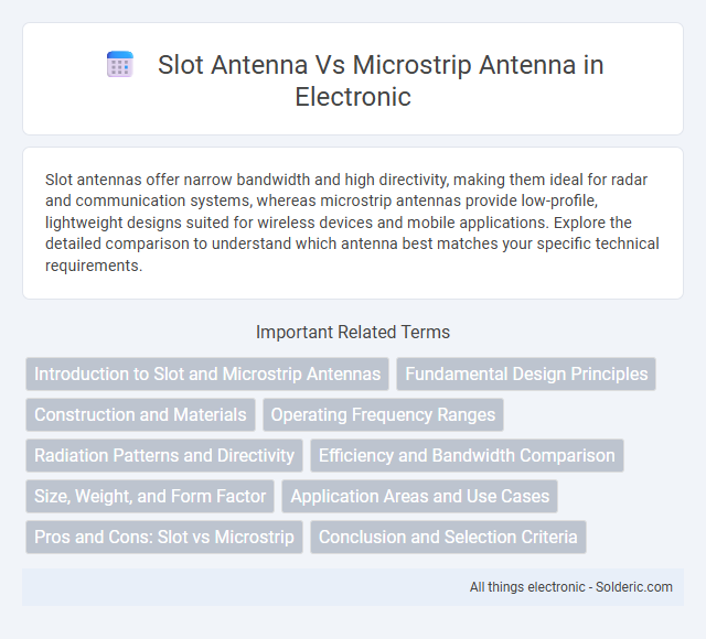 Microstrip Antenna vs Slot Antenna - What is the difference?