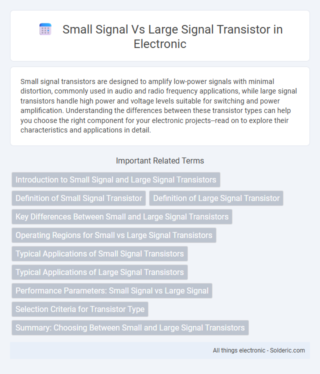 Large signal vs Small signal transistor - What is the difference?