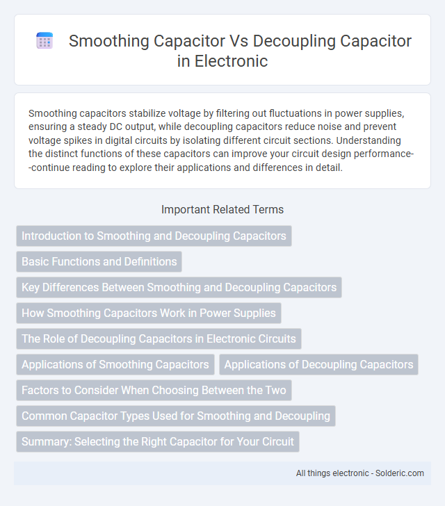 Decoupling Capacitor vs Smoothing Capacitor - What is the difference?