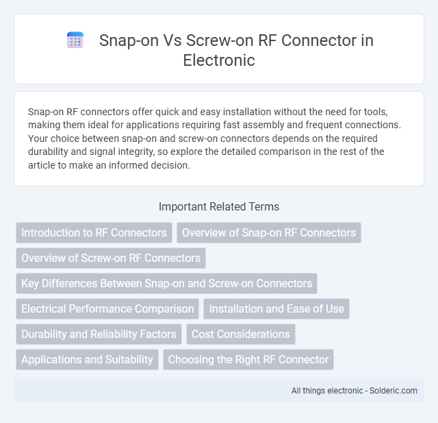 RF Connector: Screw-on vs Snap-on - What is the difference?