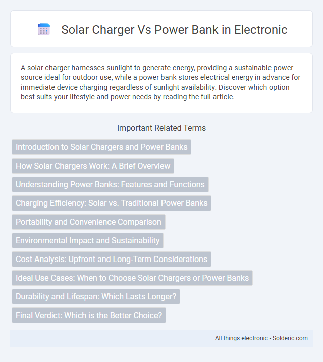 Power bank vs solar charger - What is the difference?