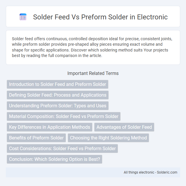Preform Solder vs Solder Feed - What is the difference?