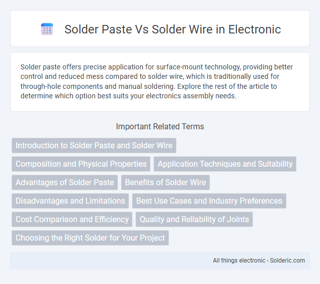 Solder Paste vs. Solder Wire - What is the difference?