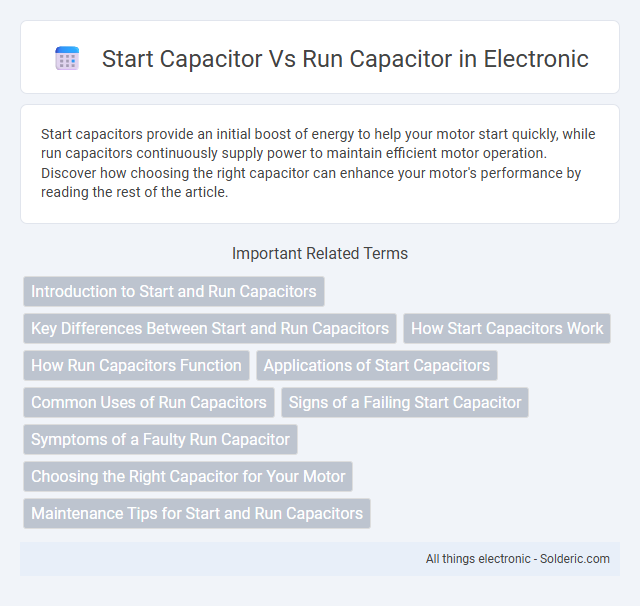 Run capacitor vs start capacitor - What is the difference?