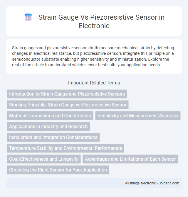 Piezoresistive Sensor vs Strain Gauge - What is the difference?