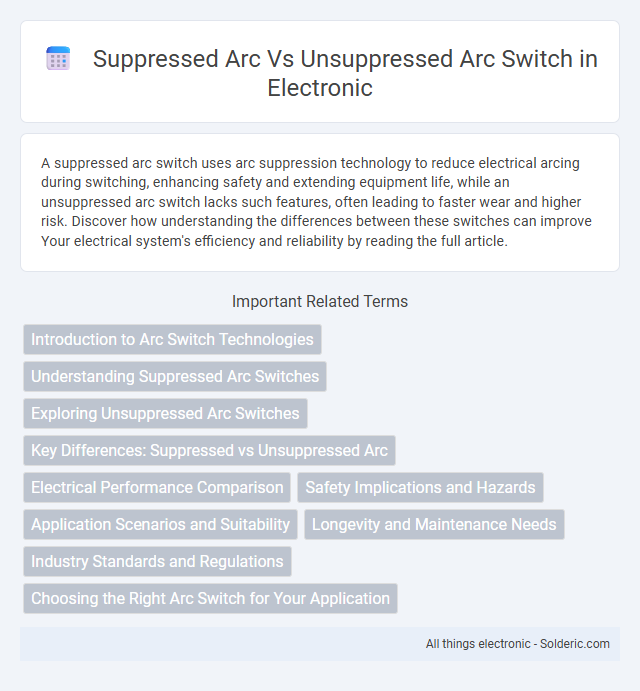 Here is the corrected title in alphabetical order:
Suppressed Arc vs Unsuppressed Arc Switch - What is the difference?