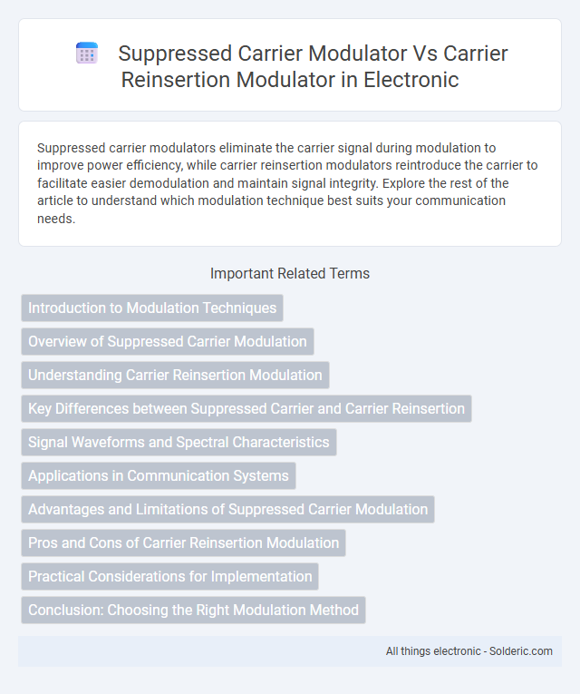 Carrier Reinsertion Modulator vs Suppressed Carrier Modulator - What is the difference?