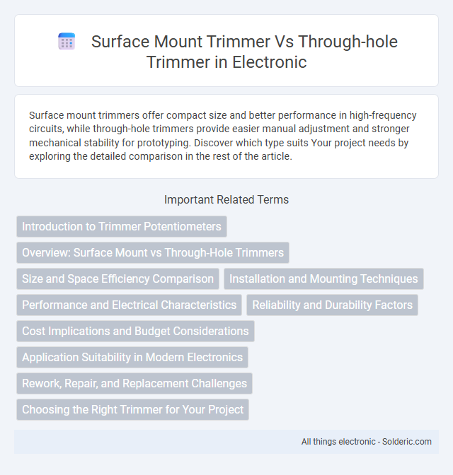 Through-hole trimmer vs surface mount trimmer - What is the difference?