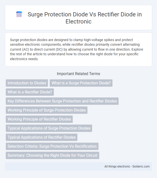 Rectifier Diode vs Surge Protection Diode - What is the difference?