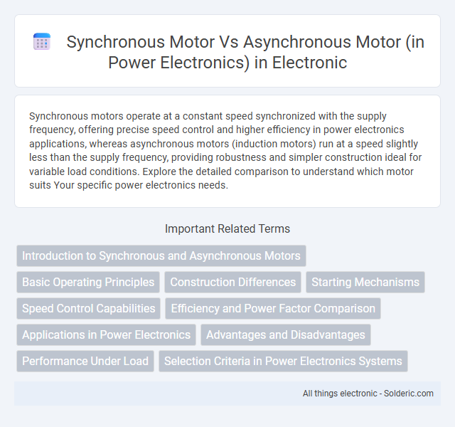 Asynchronous Motor vs Synchronous Motor (in Power Electronics) - What is the difference?
