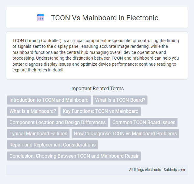 Mainboard vs TCON - What is the difference?