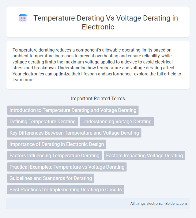 Title (alphabetical order):
Temperature Derating vs Voltage Derating - What is the difference?