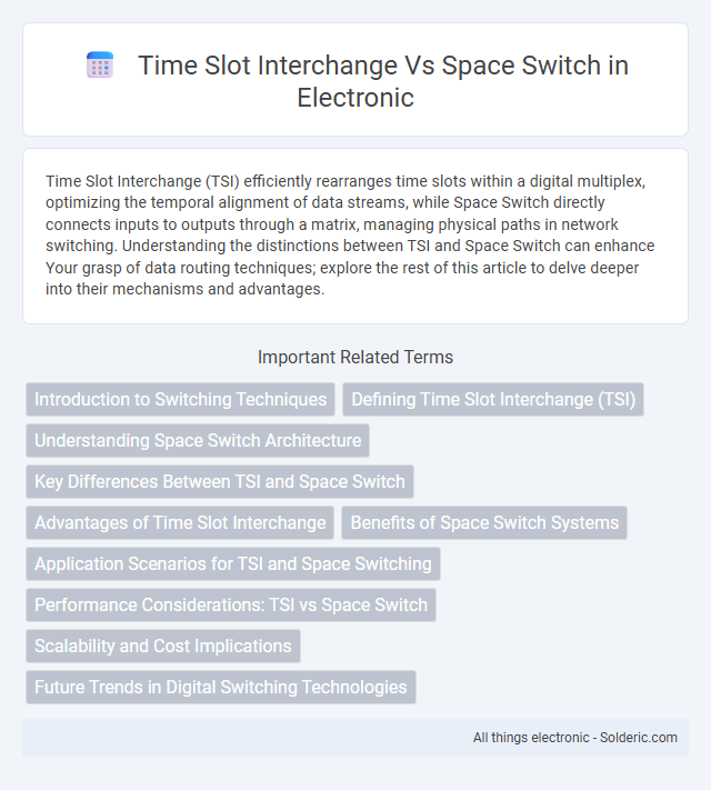 Space Switch vs Time Slot Interchange - What is the difference?
