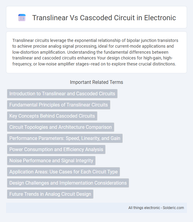 Cascoded circuit vs Translinear - What is the difference?
