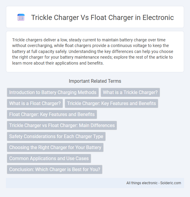 Float charger vs Trickle charger - What is the difference?