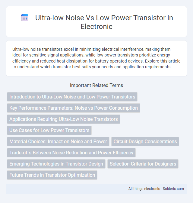 Low Power Transistor vs Ultra-Low Noise - What is the difference?
