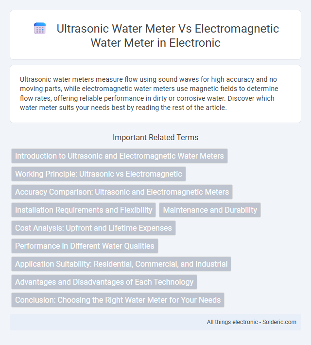 Electromagnetic Water Meter vs Ultrasonic Water Meter - What is the difference?