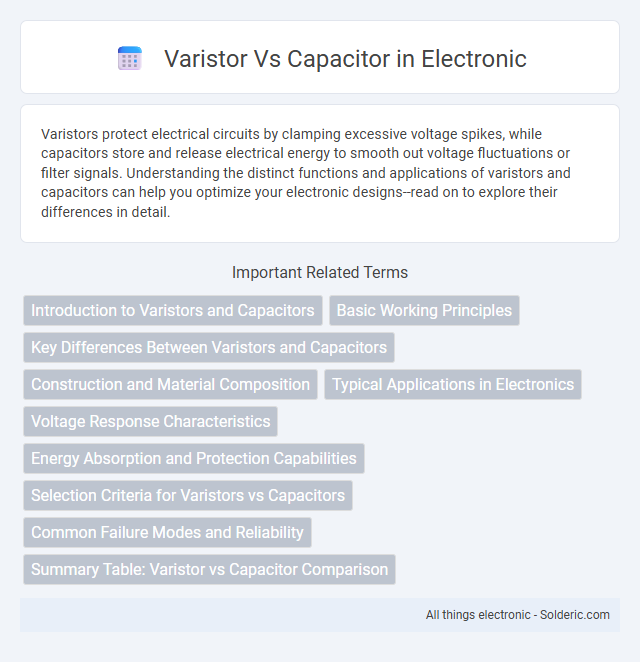 Capacitor vs Varistor - What is the difference?