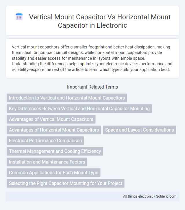 Horizontal Mount Capacitor vs Vertical Mount Capacitor - What is the difference?