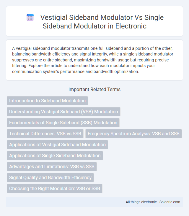 Single Sideband Modulator vs Vestigial Sideband Modulator - What is the difference?