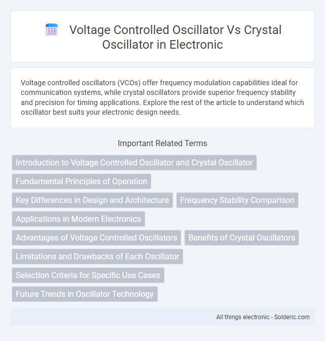 Crystal Oscillator vs Voltage Controlled Oscillator - What is the difference?