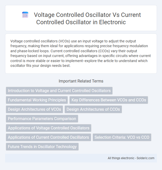 Current Controlled Oscillator vs Voltage Controlled Oscillator - What is the difference?