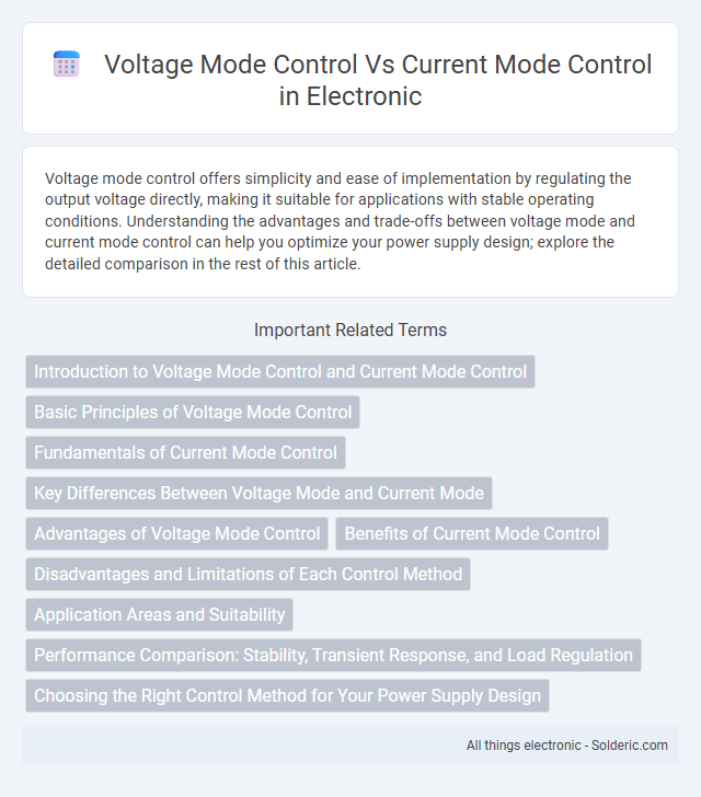 Current Mode Control vs Voltage Mode Control - What is the difference?