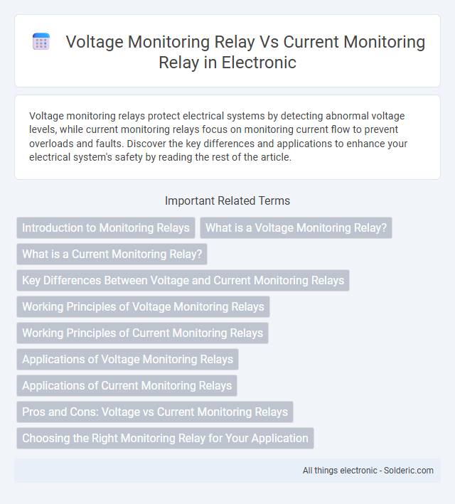 Current Monitoring Relay vs Voltage Monitoring Relay - What is the difference?