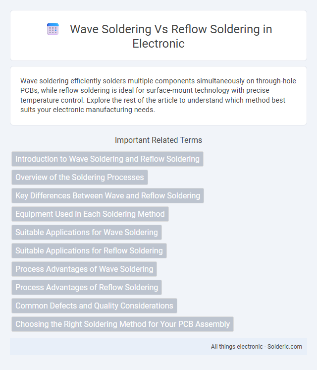 Reflow Soldering vs Wave Soldering - What is the difference?