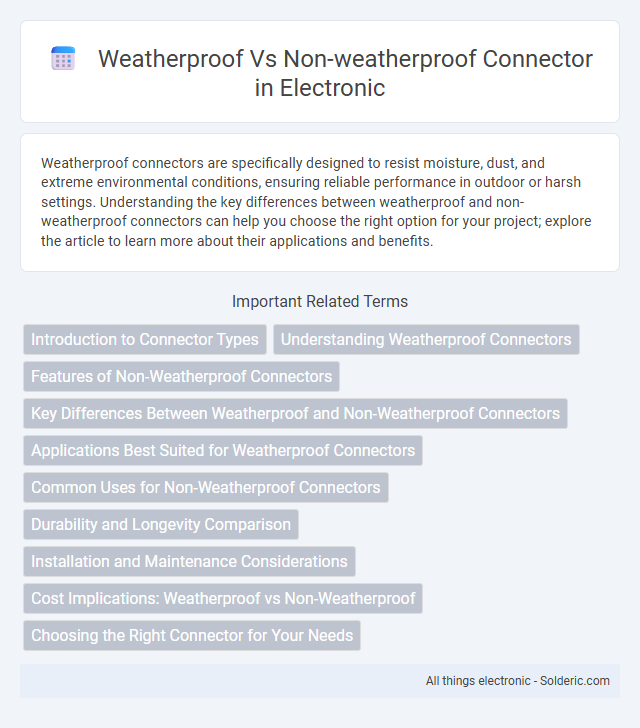 Non-weatherproof vs Weatherproof Connector - What is the difference?