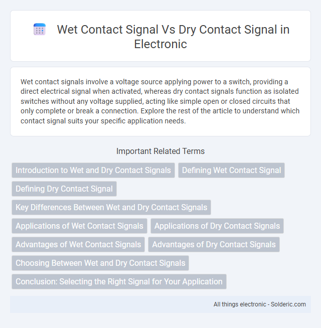 Dry Contact Signal vs Wet Contact Signal - What is the difference?