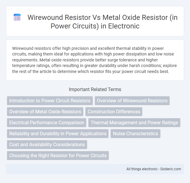 Metal Oxide Resistor vs Wirewound Resistor (in Power Circuits) - What is the difference?