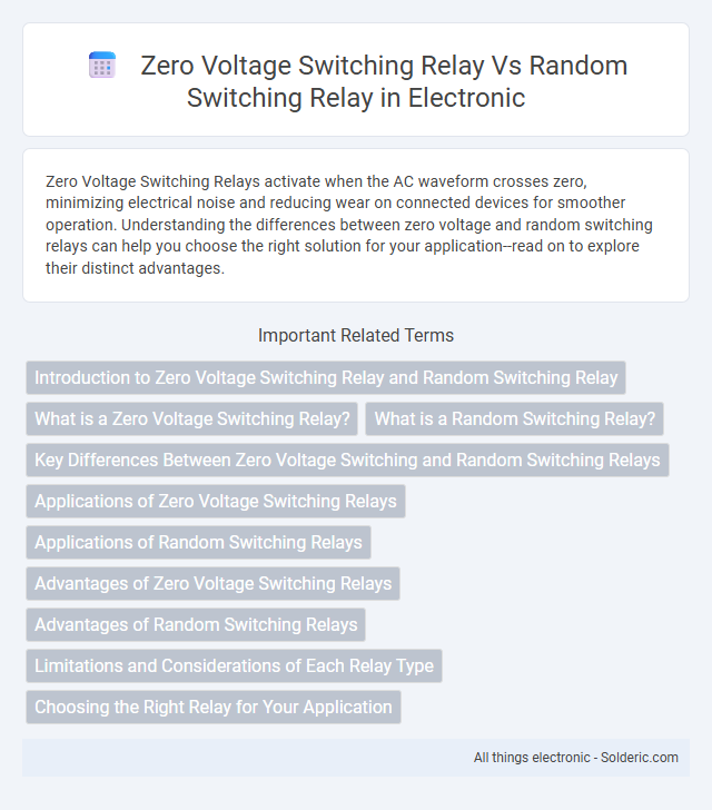 Random Switching Relay vs Zero Voltage Switching Relay - What is the difference?