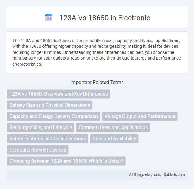 123A vs 18650 - What is the difference?