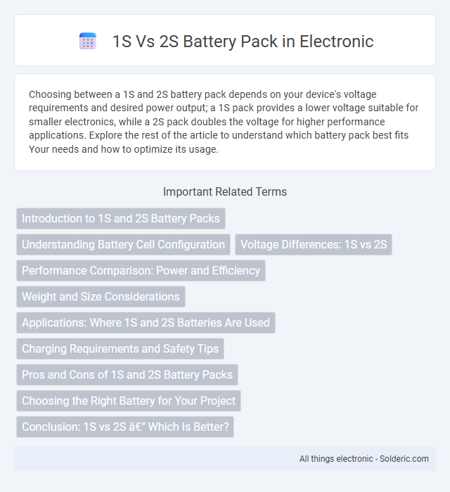 1S vs 2S Battery Pack - What is the difference?