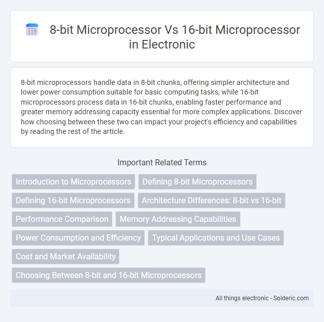 8-bit Microprocessor vs 16-bit Microprocessor - What is the difference?