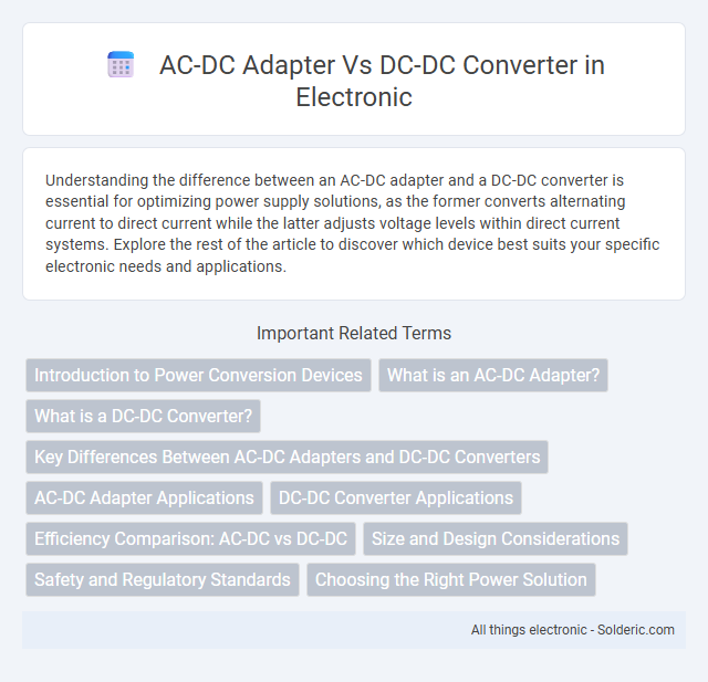 AC-DC Adapter vs DC-DC Converter - What is the difference?