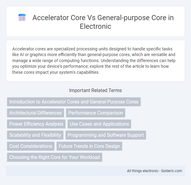 General-purpose core vs Accelerator core - What is the difference?