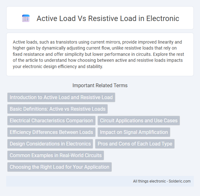 Resistive Load vs Active Load - What is the difference?